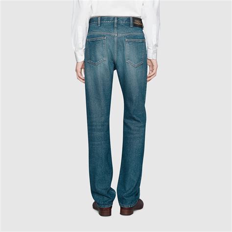 gucci jean délavé|Gucci Pantalon regular en jean délavé.